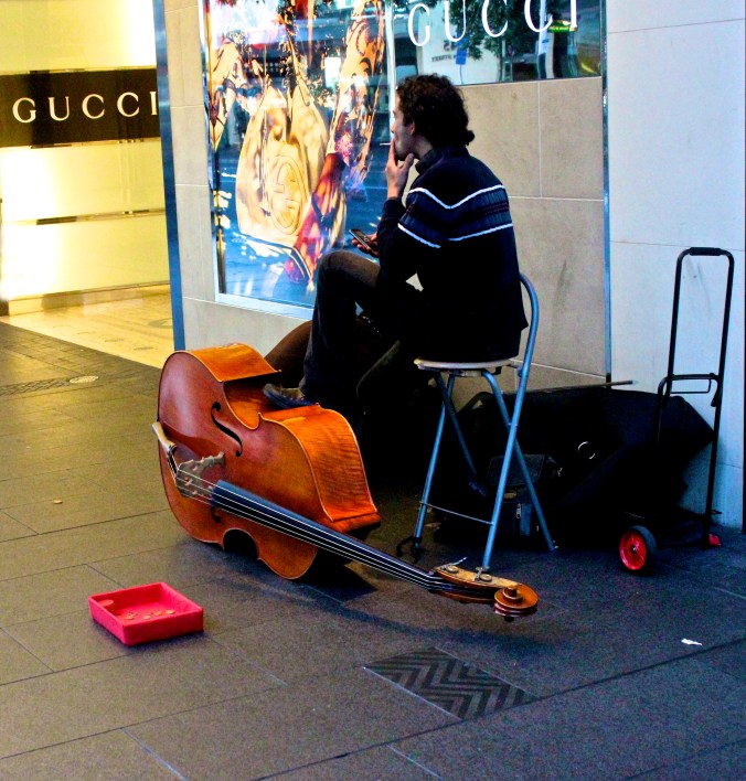 Lonely busker